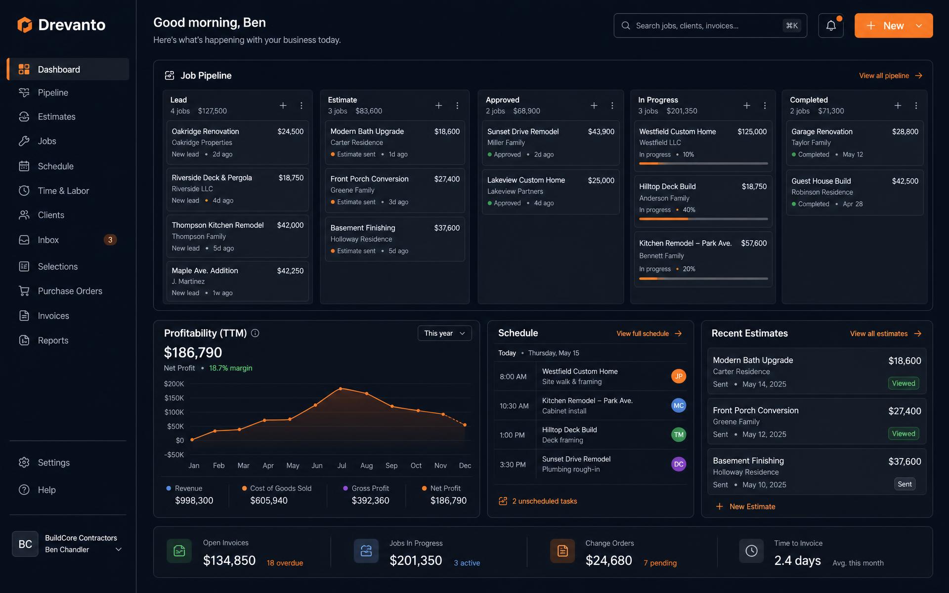 Preview frame of the Drevanto product demo